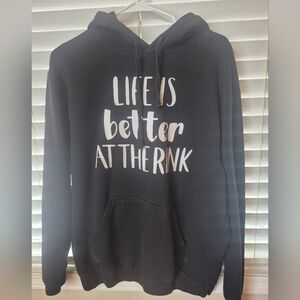 Black Hoodie with White Text